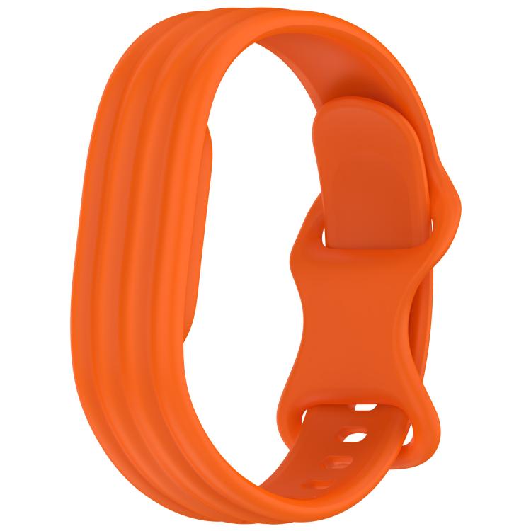 Vertical Stripe Butterfly Colorful Buckle Solid Color TPU Watch Band