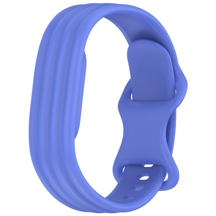 Vertical Stripe Butterfly Colorful Buckle Solid Color TPU Watch Band