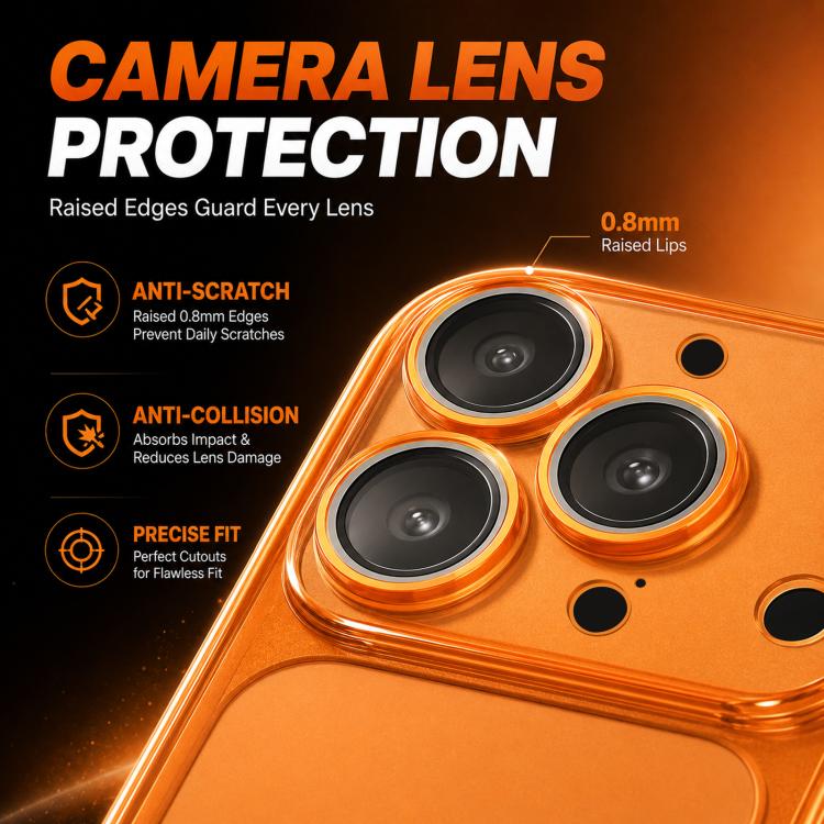 MOFI Minimal Series Frosted Semi-Transparen TPU Phone Case with Lens Film