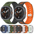 Two Color Magnetic Silicone Watch Band