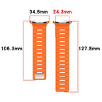 Two Color Magnetic Silicone Watch Band