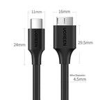 UGREEN 90996 3A Fast Charging 5Gbps Data Transfer Type-C to Micro-B USB 3.0 Cable — view 11