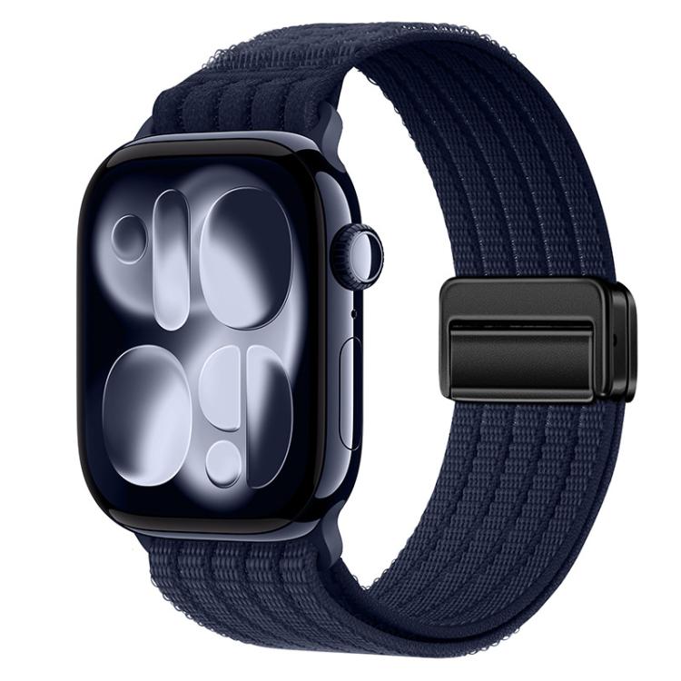 Magnetic Clasp Five-Link Breathable Nylon Watch Band — For Apple Watch 42mm / 41mm / 40mm / 38mm