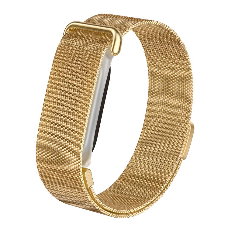 Frosted Clear Plastic Integrated Frame Milanese Stainless Steel Watch Band
