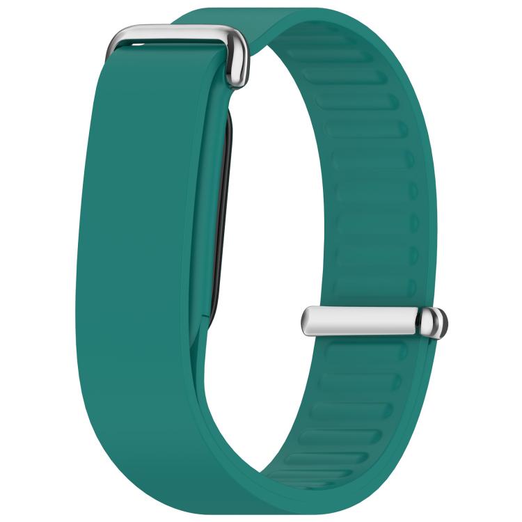 Metal Buckle Wave Texture Silicone Watch Band