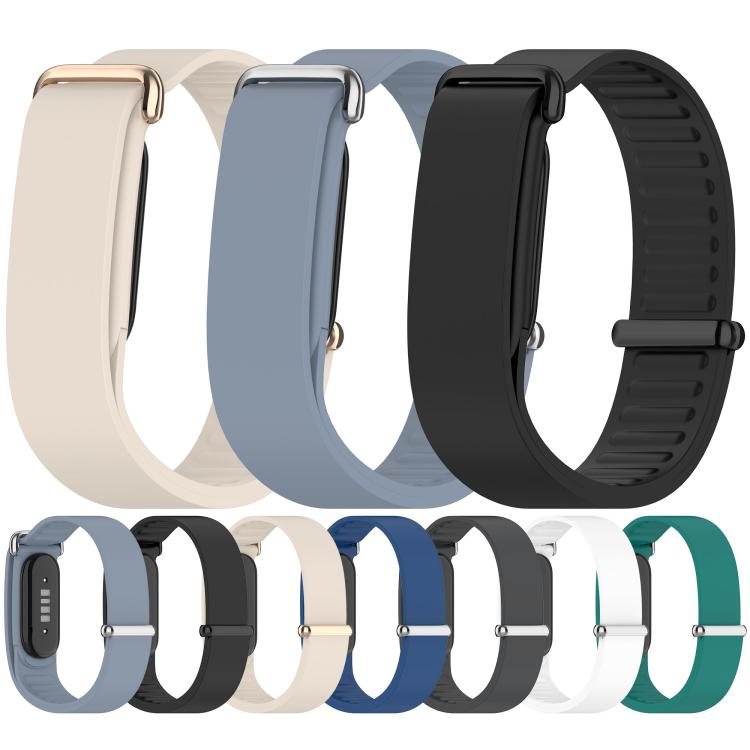 Metal Buckle Wave Texture Silicone Watch Band
