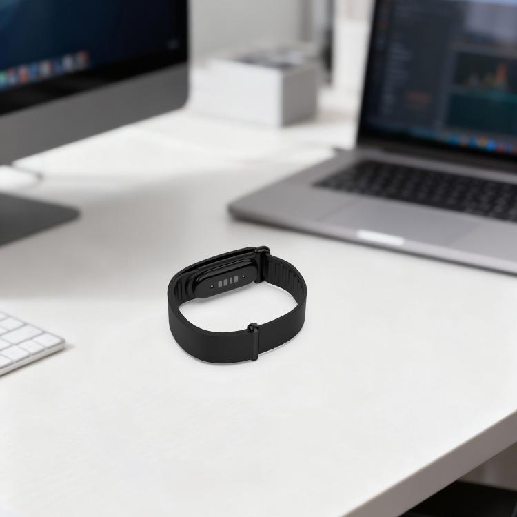 Metal Buckle Wave Texture Silicone Watch Band