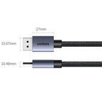 UGREEN DP120 Braided Nylon Cord DisplayPort 1.4 Cable, Length: 5m