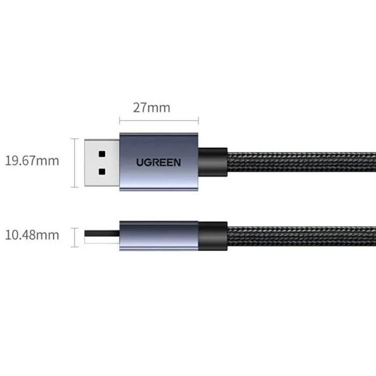 UGREEN DP120 Braided Nylon Cord DisplayPort 1.4 Cable, Length: 5m