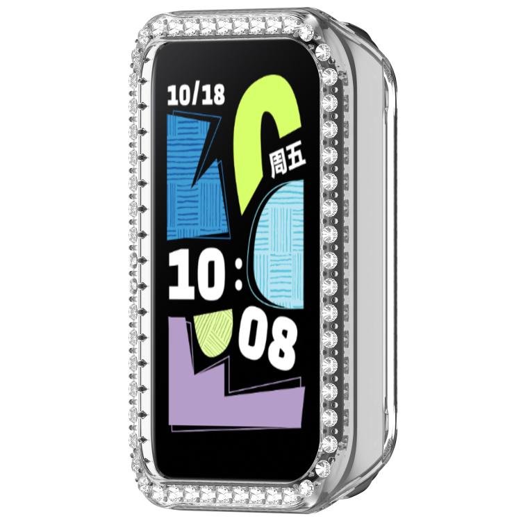 Single Row Diamond Half Coverage Hollow PC Watch Protective Case
