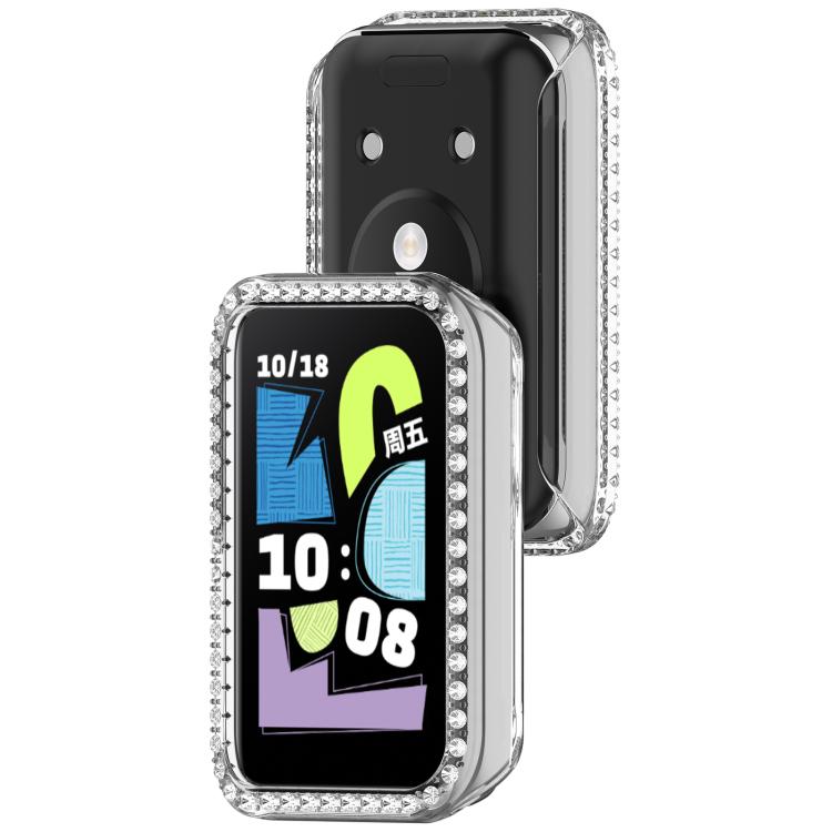 Single Row Diamond Half Coverage Hollow PC Watch Protective Case