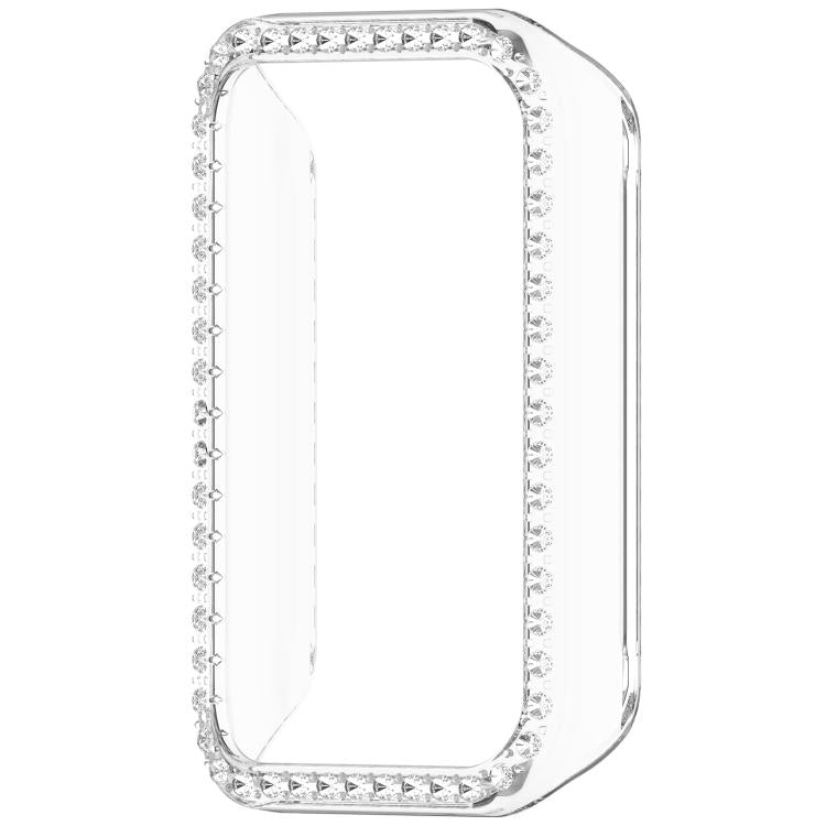 Single Row Diamond Half Coverage Hollow PC Watch Protective Case
