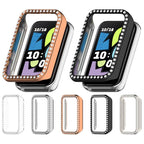 Single Row Diamond Half Coverage Hollow PC Watch Protective Case