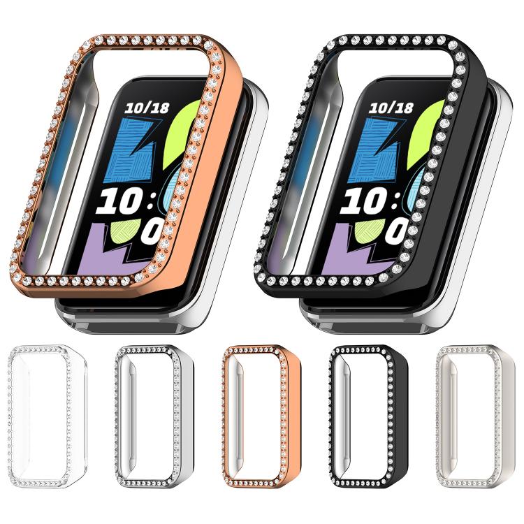 Single Row Diamond Half Coverage Hollow PC Watch Protective Case