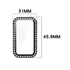 Single Row Diamond Half Coverage Hollow PC Watch Protective Case