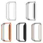 Single Row Diamond Half Coverage Hollow PC Watch Protective Case