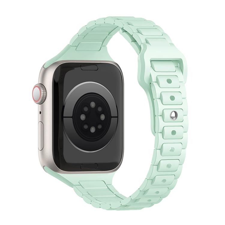 Slim Three Beads Reverse Buckle Silicone Watch Band — For Apple Watch 46mm / 49mm / 45mm / 44mm