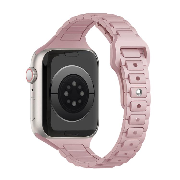 Slim Three Beads Reverse Buckle Silicone Watch Band — Peony