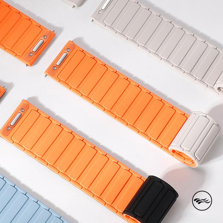 Press Button Quick Release Connector I-Shaped Magnetic Silicone Watch Band