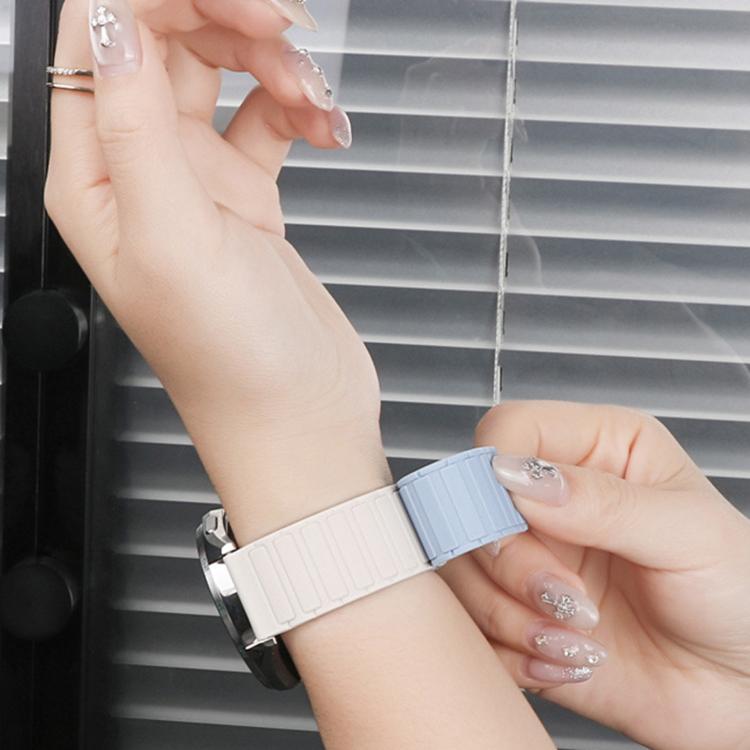Press Button Quick Release Connector I-Shaped Magnetic Silicone Watch Band