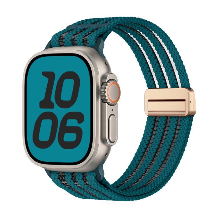Loop Magnetic Clasp Mesh Nylon Watch Band — Orange