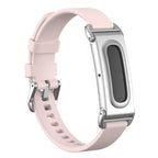 Metal Case Hybrid Pin Buckle Solid Color Silicone Watch Band