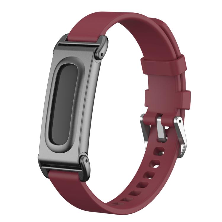 Metal Case Hybrid Pin Buckle Solid Color Silicone Watch Band — Starlight