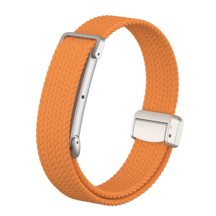 Metal Case Hybrid Magnetic Clasp Elastic Woven Nylon Watch Band