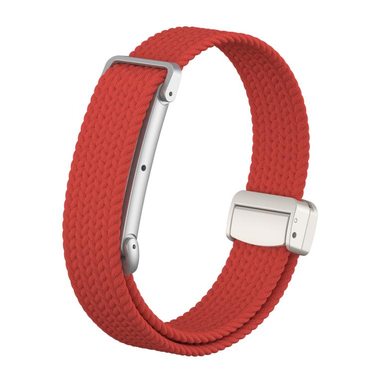 Metal Case Hybrid Magnetic Clasp Elastic Woven Nylon Watch Band — Army Green
