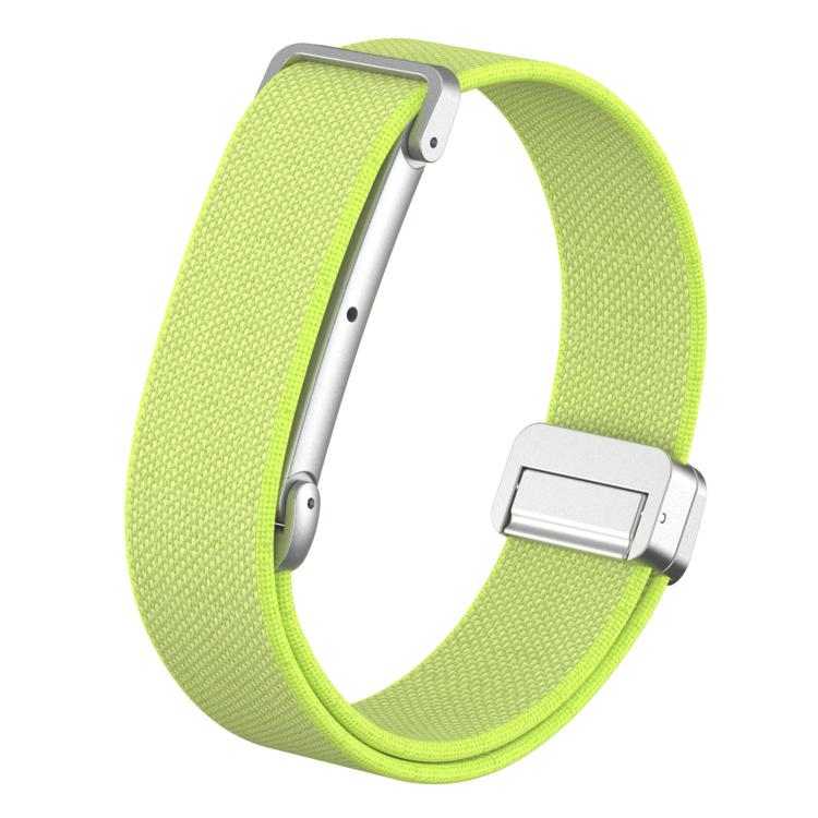 Metal Case Hybrid Magnetic Buckle Elastic Nylon Watch Band — Berry Red