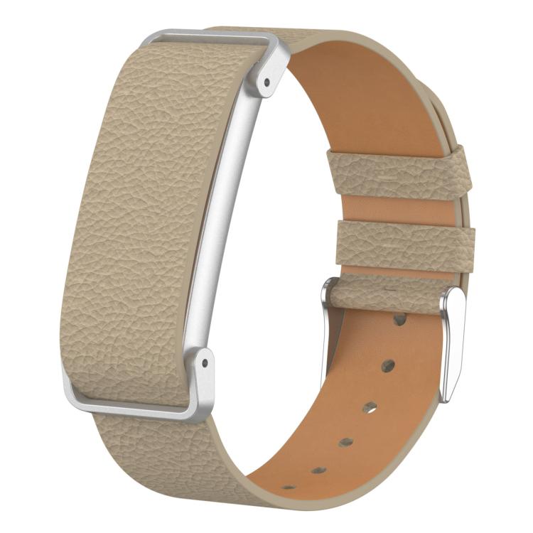 Metal Case Hybrid Lychee Textured Vegan Leather Watch Band — Light Lilac
