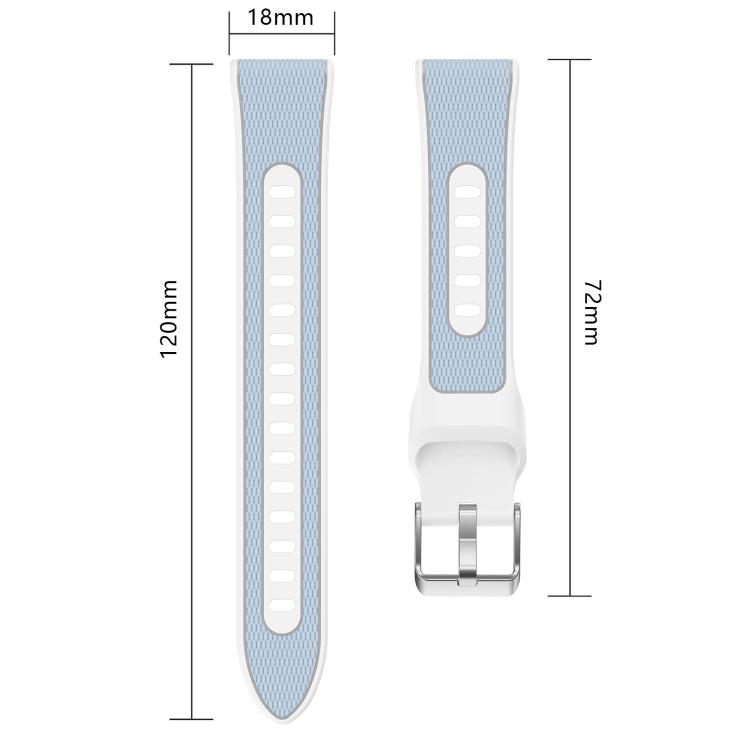 Woven Texture Two Color Silicone Watch Band
