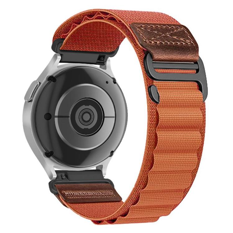 Retro Vegan Leather Label Alpine Nylon Loop Watch Band