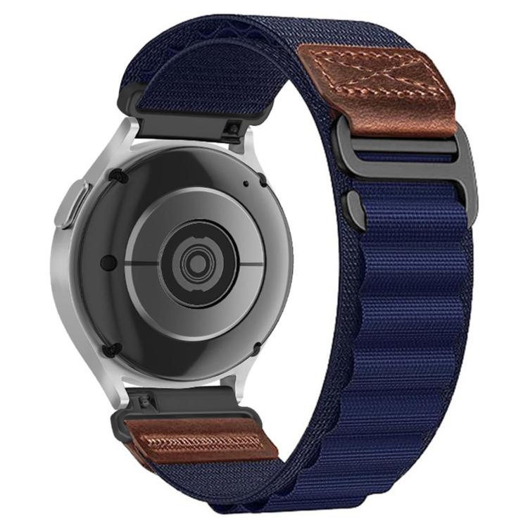 Retro Vegan Leather Label Alpine Nylon Loop Watch Band