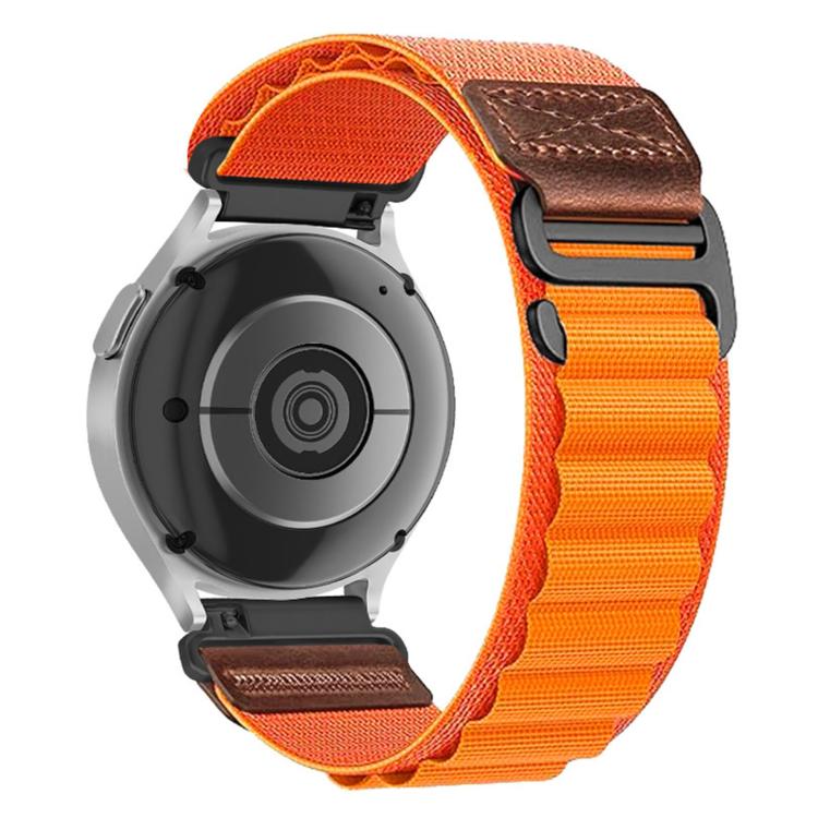 Retro Vegan Leather Label Alpine Nylon Loop Watch Band