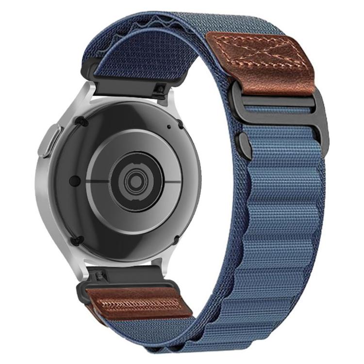 Retro Vegan Leather Label Alpine Nylon Loop Watch Band