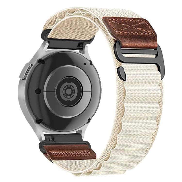 Retro Vegan Leather Label Alpine Nylon Loop Watch Band