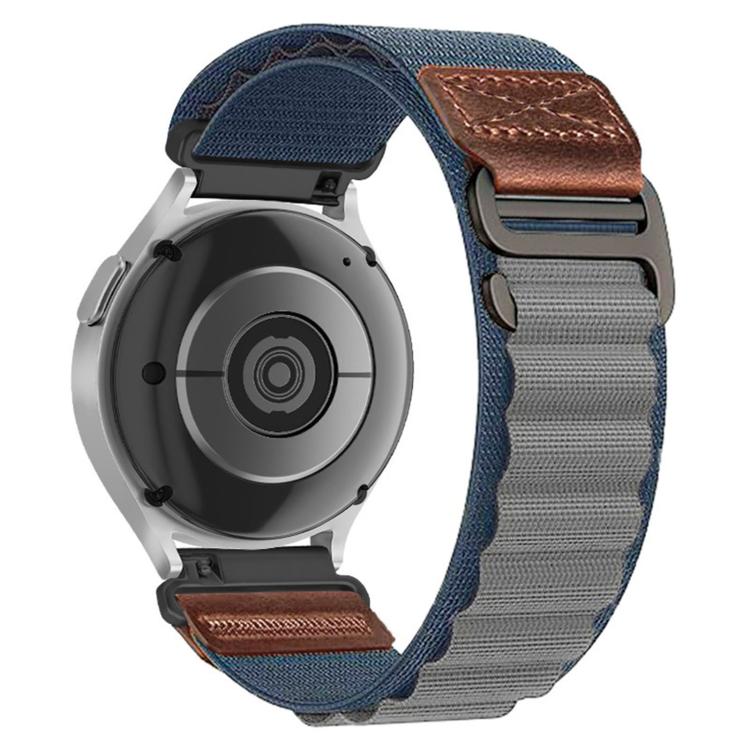 Retro Vegan Leather Label Alpine Nylon Loop Watch Band