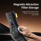 Flip-top Gimbal Protective Cover Semi-open Storage Box 4-filter Slots