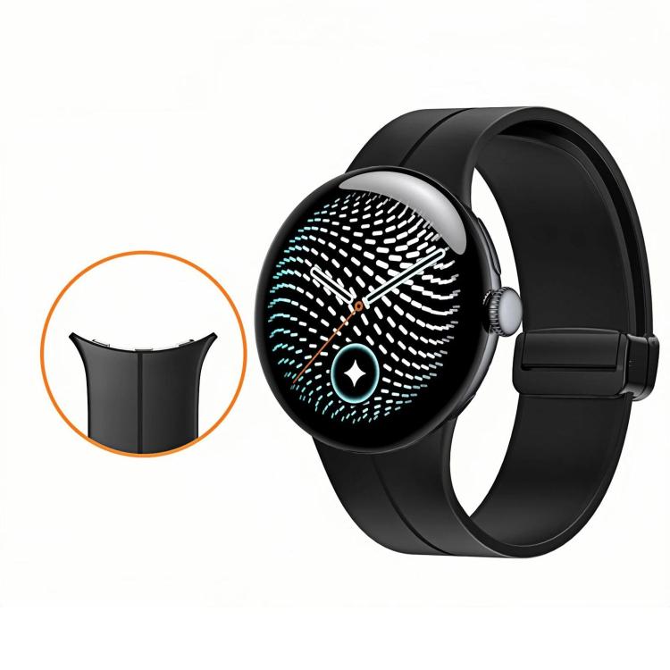 Folding Magnetic Clasp Silicone Watch Band