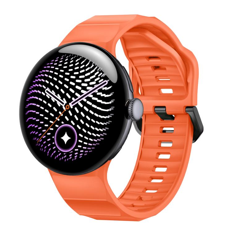 Wave Texture Solid Color Silicone Watch Band