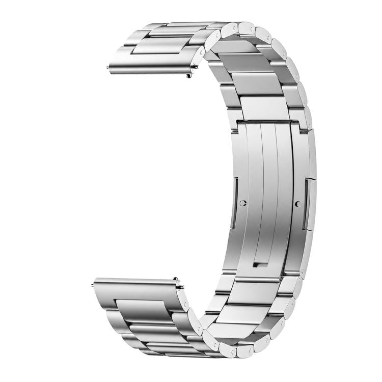 Three-Beads Press Folding Clasp Stainless Steel Watch Band