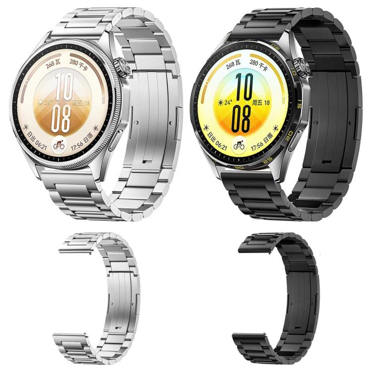 Three-Beads Press Folding Clasp Stainless Steel Watch Band