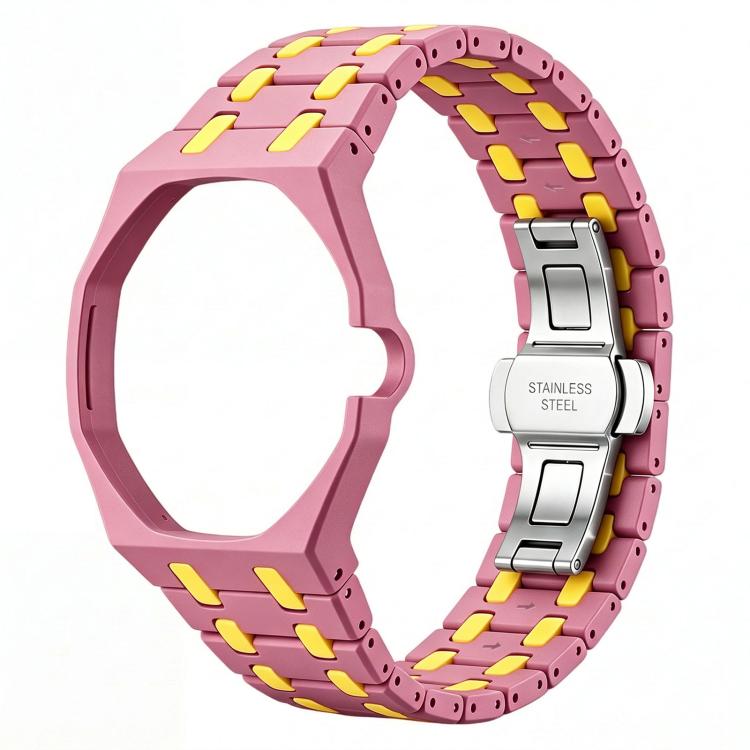 Three O Clock Direction Metal Butterfly Clasp Ceramic Integrated Watch Band