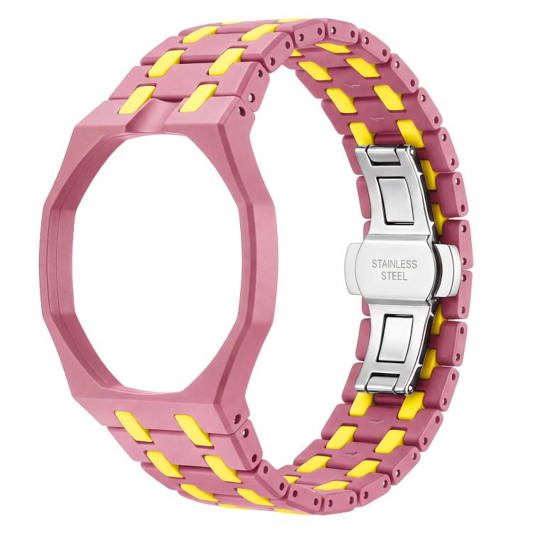 Twelve O Clock Direction Metal Butterfly Clasp Ceramic Integrated Watch Band