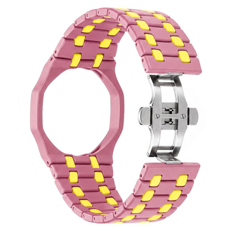 Twelve O Clock Direction Metal Butterfly Clasp Ceramic Integrated Watch Band