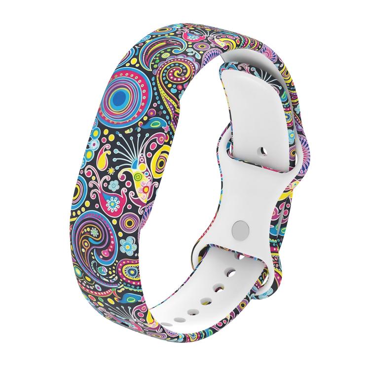 Butterfly Buckle Printed Silicone Watch Band — Candy