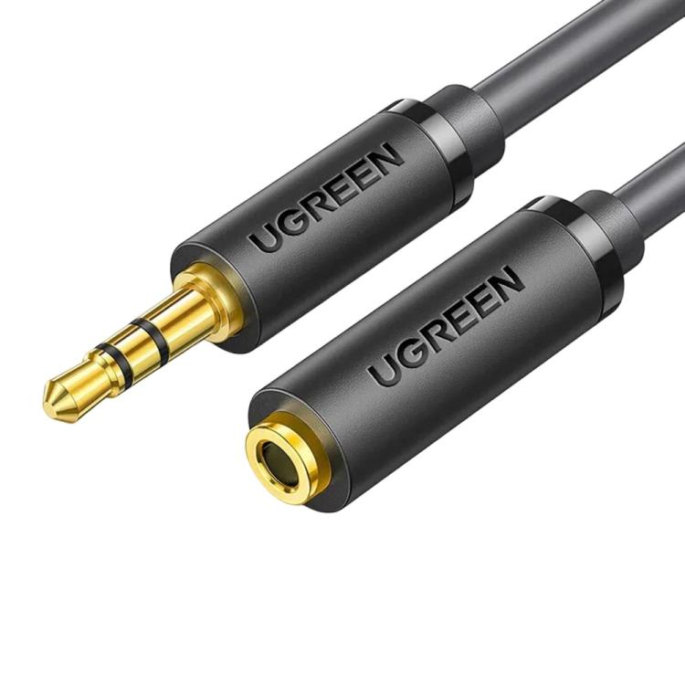 UGREEN AV124-10784 Gold-Plated 3.5mm Male to Female AUX Audio Extension Cable, Length: 2M