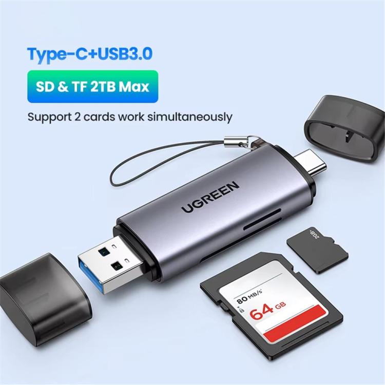 UGREEN CM185 Type-C & USB 3.0 SD TF Dual Slot Card Reader
