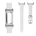 Metal Case Integrated Pointed Tail Genuine Leather Watch Band